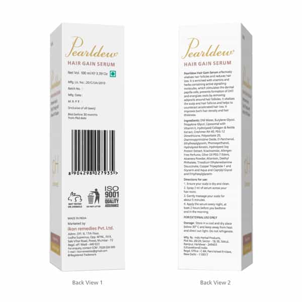 Pearldew Hair Gain Serum 100 Ml | For All Hair Types | Paraben Free (Pack Of 1)