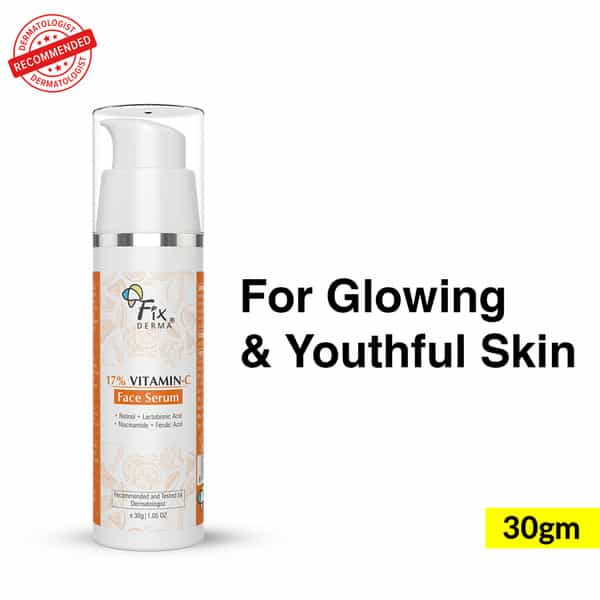 Fixderma 17% Vitamin C Face Serum For Glowing Skin | Retinol Face Serum | Niacinamide Serum - 30G