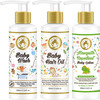 Mom & World Gentle Care - Baby Wash + Baby Hair Oil + Mosquito Repellantlotion (200ml Each)