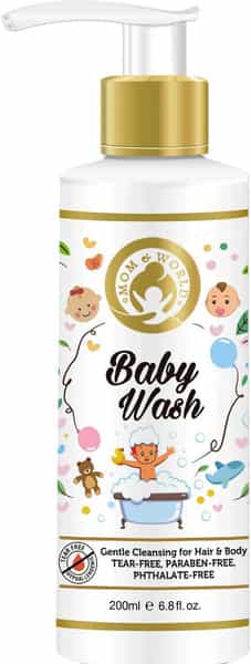 Mom & World Gentle Care - Baby Wash + Baby Hair Oil + Mosquito Repellantlotion (200Ml Each)