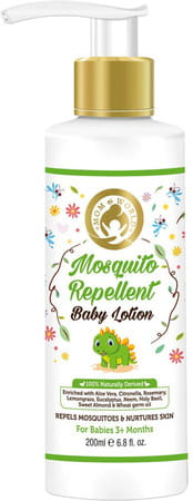 Mom & World Gentle Care - Baby Wash + Baby Hair Oil + Mosquito Repellantlotion (200ml Each)