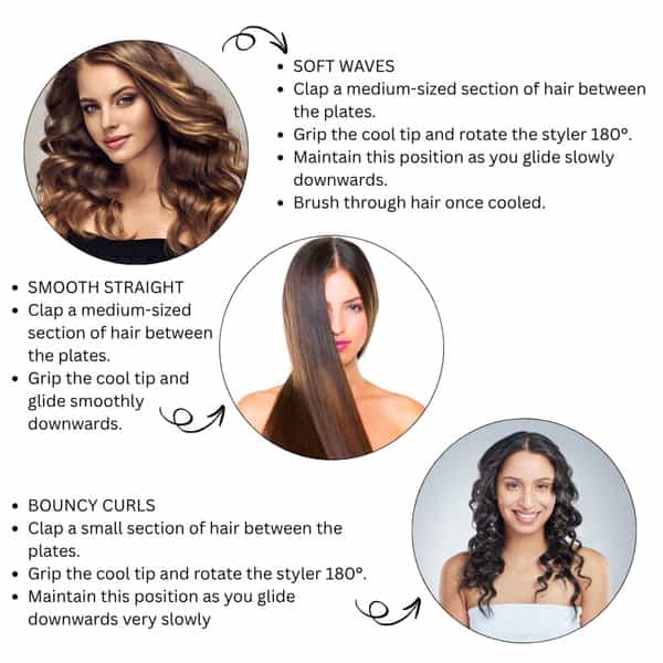 Ktein 2-In-1 Hair Styler - Curl | Wave & Straighten With Twisted Ceramic Plate - (1 Unit)