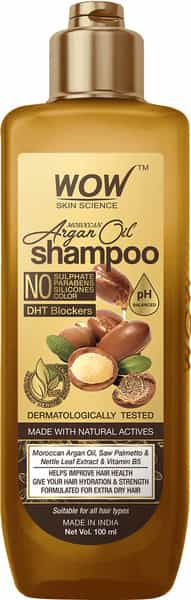 Wow Skin Science Moroccan Argan Oil Shampoo - 100 Ml