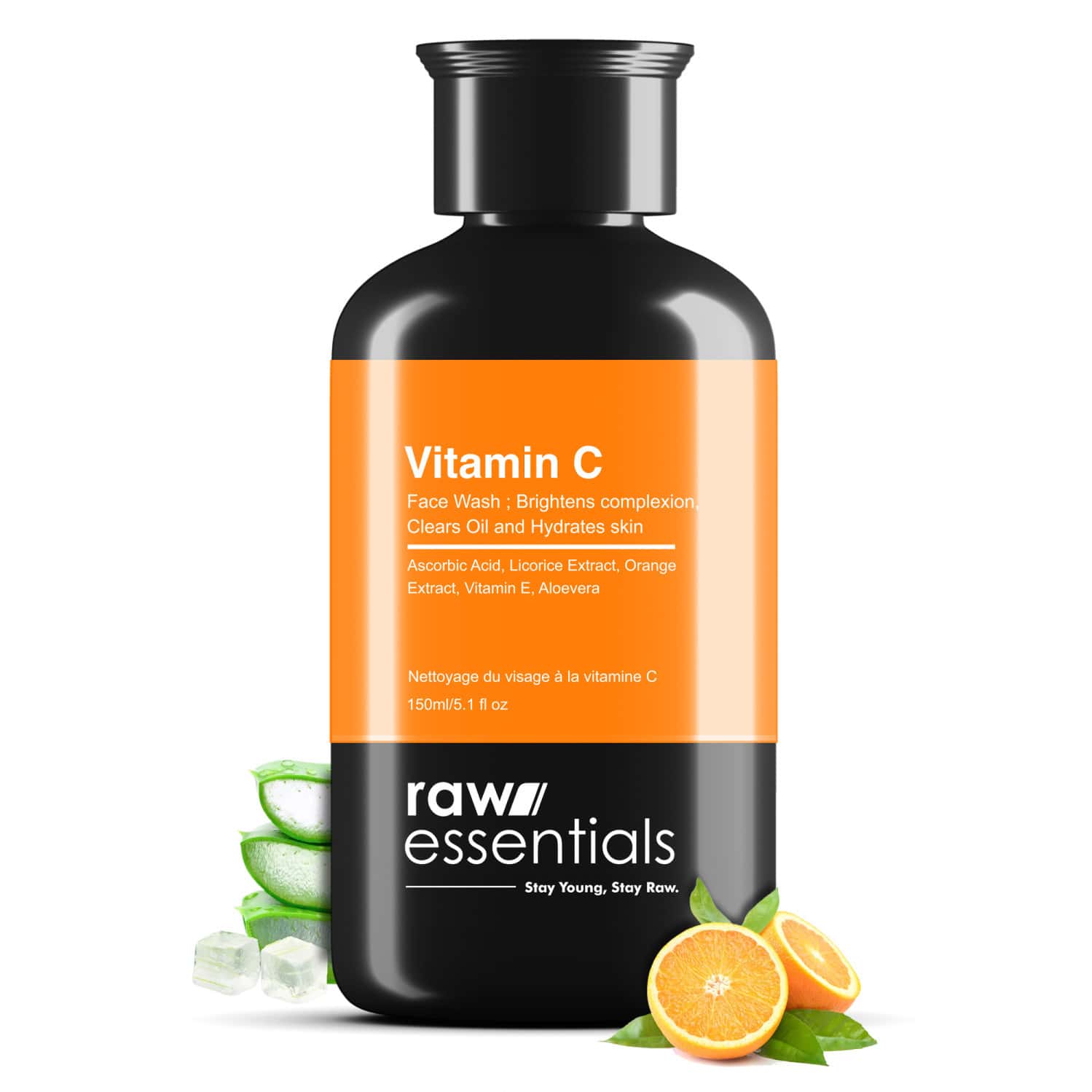 Raw Essentials Vitamin C Cleansing And Brightening Face Wash For Men & Women - 150ml