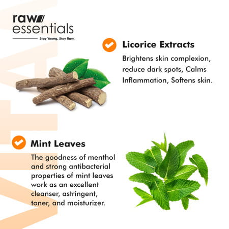 Raw Essentials Vitamin C Cleansing And Brightening Face Wash For Men & Women - 150ml