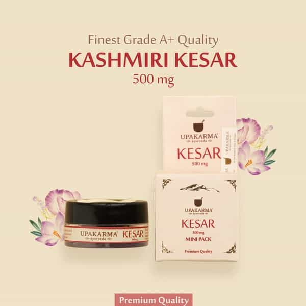 Upakarma Pure Natural And Finest A++ Grade Kashmiri Saffron Threads- 0.5 Gram