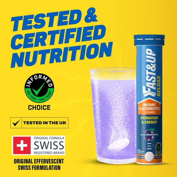 Fast&Up Reload Hydration Drink With Electrolytes- 20 Effervescent Tablets -Blueberry