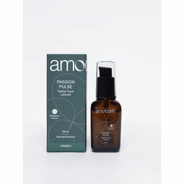 Amocare Feather Touch Water-Based Lubricant Gel For Men & Women | No Nasties | Strawberry Flavour