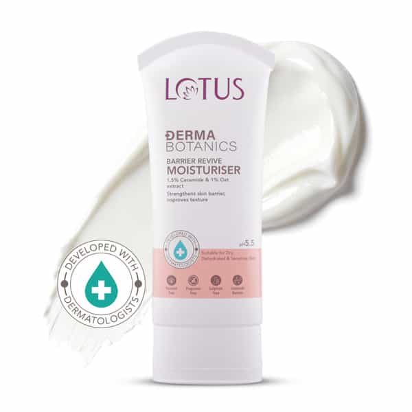 Lotus Dermabotanics 1.5% Cermaide + 1% Oats Extract Barrier Revive Moisturiser 50G