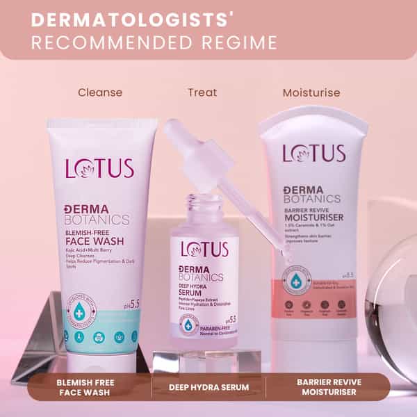 Lotus Dermabotanics 1.5% Cermaide + 1% Oats Extract Barrier Revive Moisturiser 50G