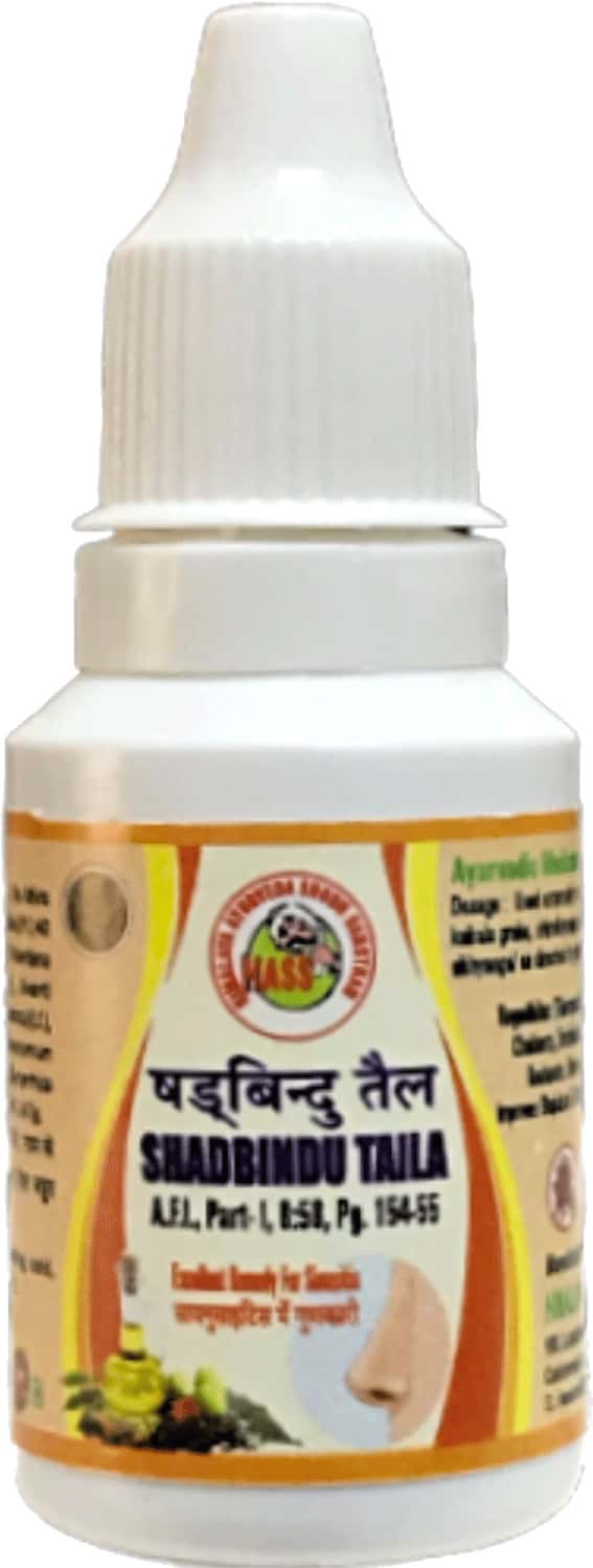 Hass Shadbindu Taila Oil Tel Thailam 15 Ml Each X 6 With Nasal Drop