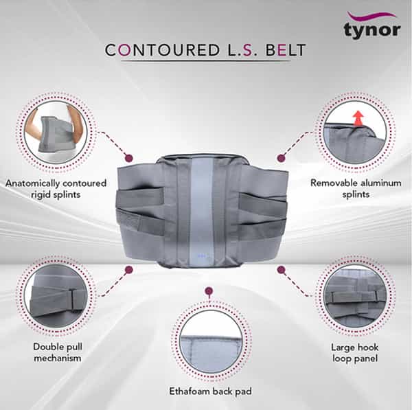 Oac Contoured L.s. Belt - Grey - Large - 1 Unit