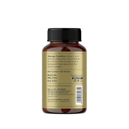 Jiva Triphala Tablet 500mg Improves Digestion Good For Eye & Hair Issues - 120 Tablets (Pack Of 2)