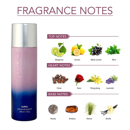 Ajmal Aretha Edp For Women 100ml & Persuade Deodorant For Men & Women 200ml Pack 2 (Total 300ml)