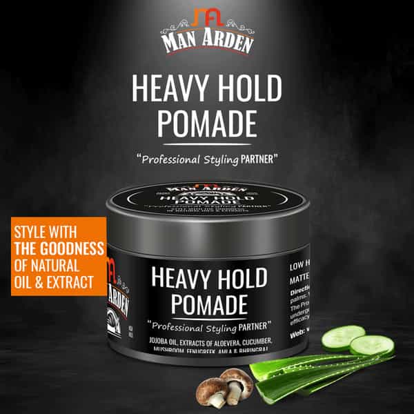 Man Arden Heavy Hold Pomade Professional Styling For Gloss Finish High Hold Easy Wash Off 50Gm