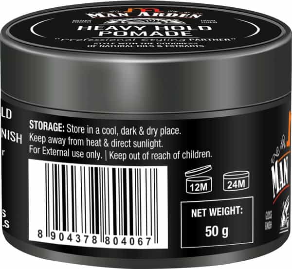 Man Arden Heavy Hold Pomade Professional Styling For Gloss Finish High Hold Easy Wash Off 50Gm
