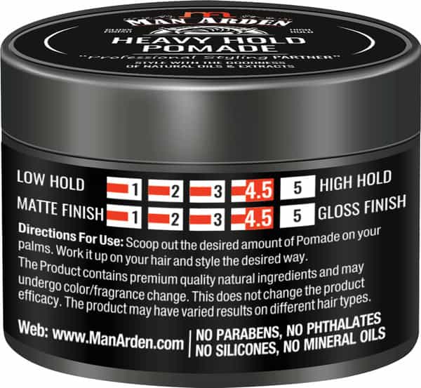 Man Arden Heavy Hold Pomade Professional Styling For Gloss Finish High Hold Easy Wash Off 50Gm