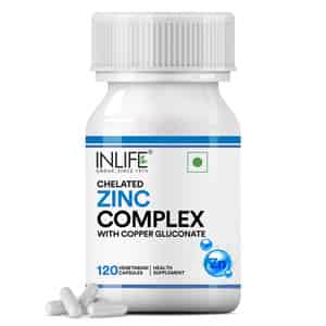 Inlife Zinc Picolinate With Copper For Immunity & Skin Health - 120 Capsules