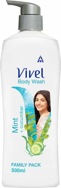 Vivel Mint And Cucumber Body Wash  Bottle Of 500 Ml