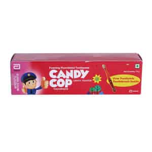 Candy Cop Cavity Fighter Toothpaste Bubblegum Flavour - 70g With Free Paediatric Toothbrush Inside