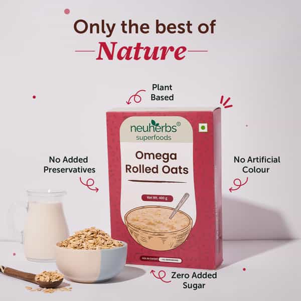 Neuherbs Omega Rolled Oats 400G Box