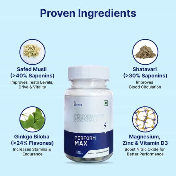 Formen Perform Max For Men | Boosts Performance | Vitality & Stamina (60 Capsules)