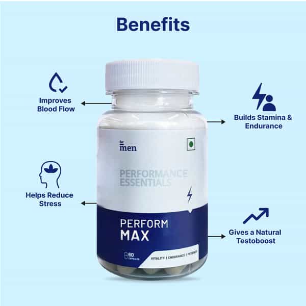 Formen Perform Max For Men | Boosts Performance | Vitality & Stamina (60 Capsules)