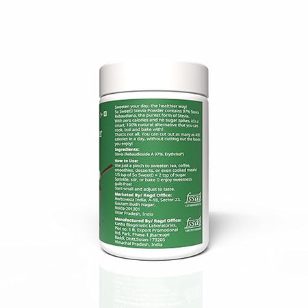 So Sweet Stevia Powder 200Gm Sugar Free Zero Calorie Sweetener (Pack Of 3)