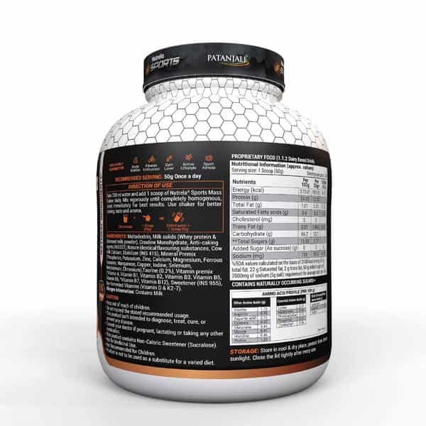 Nutrela Sports Mass Gainer-2Kg (Flavor Malai Kulfi)