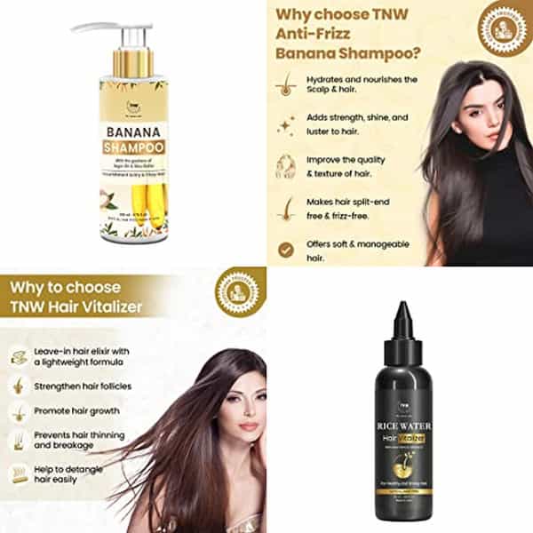Tnw The Natural Wash Combo With Banana Shampoo & Hair Vitalizer