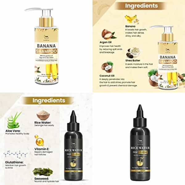 Tnw The Natural Wash Combo With Banana Shampoo & Hair Vitalizer