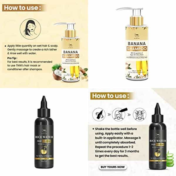 Tnw The Natural Wash Combo With Banana Shampoo & Hair Vitalizer