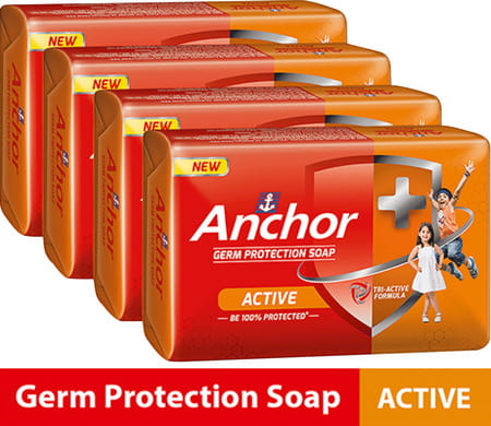 Anchor Germ Protection Soap (active) 125gmx4