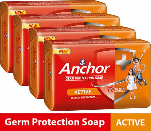 Anchor Germ Protection Soap (Active) 125Gmx4