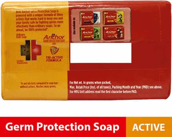 Anchor Germ Protection Soap (Active) 125Gmx4
