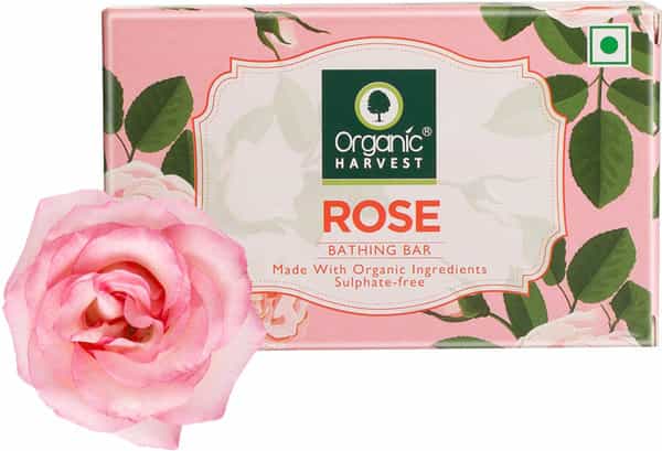 Organic Harvest Rose Bathing Soap- 125Gm