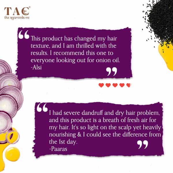 Tac - The Ayurveda Co. Onion With Black Seed And Biotin Oil - 100Ml