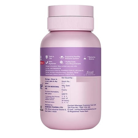 Prega Hope | Pre-Pregnancy Fertility Supplement | With Iron Folic Acid & Moringa | Lemon - 60n