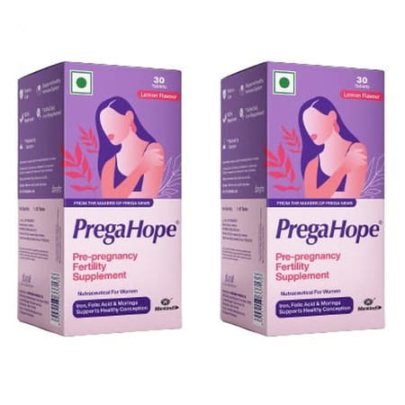 Prega Hope | Pre-Pregnancy Fertility Supplement | With Iron Folic Acid & Moringa | Lemon - 60n