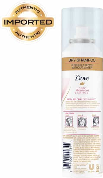 Dove Dry Shampoo Spray Fresh & Floral For Oily Scalp Lightweight Formula For Clean Hair- 148Ml