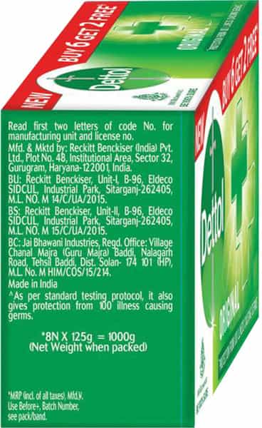 Dettol Soap Original 125G Buy 6 Get 2 Free