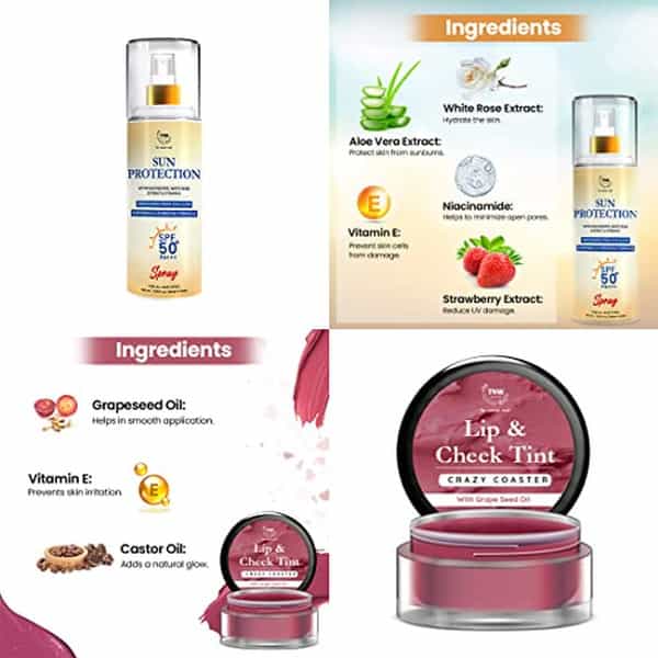 Tnw The Natural Wash Skincare Combo With Sun Protection Spf 50 Spray All Skin Types