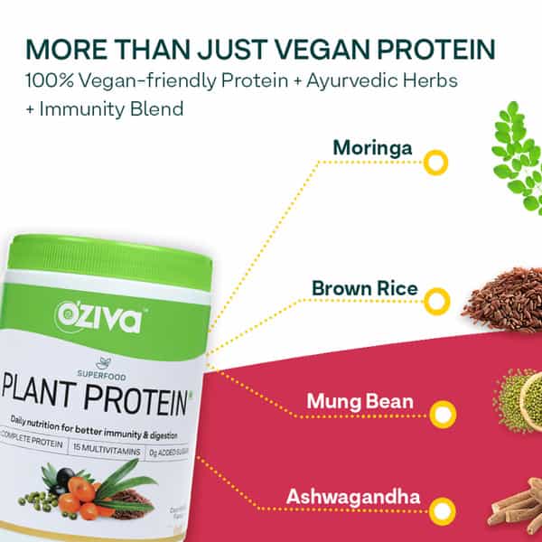 Oziva Superfood Plant Protein Coco Vanilla 500G | Better Energy & Digestion