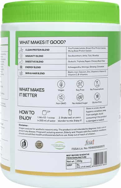 Oziva Superfood Plant Protein Coco Vanilla 500G | Better Energy & Digestion