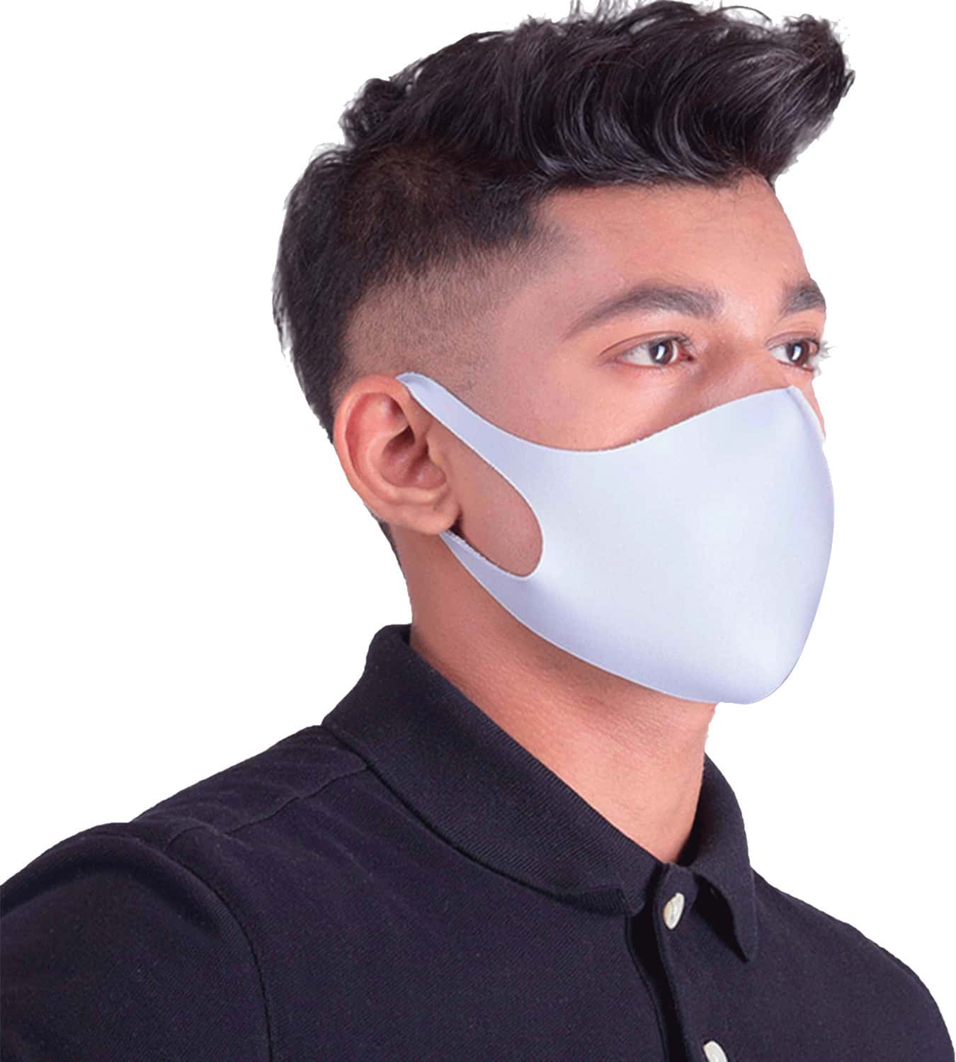 Frido Ultra Comfortable Unisex Gray Face Mask|Silver+Super Breathable Washable Medium Size Pack Of 1