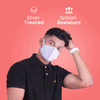 Frido Ultra Comfortable Unisex Gray Face Mask|Silver+Super Breathable Washable Medium Size Pack Of 1