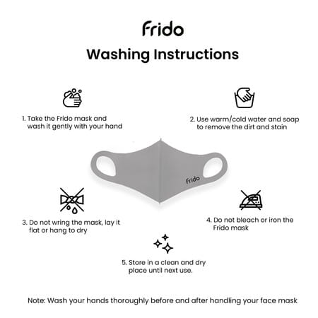 Frido Ultra Comfortable Unisex Gray Face Mask|Silver+Super Breathable Washable Medium Size Pack Of 1