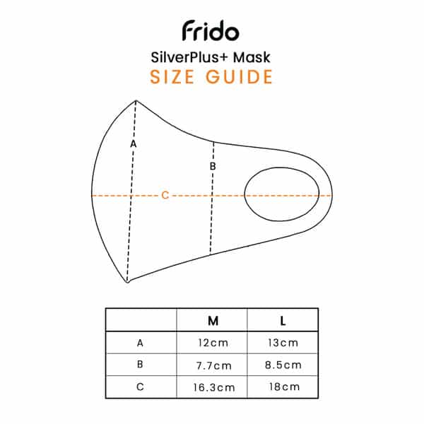 Frido Ultra Comfortable Unisex Gray Face Mask|Silver+Super Breathable Washable Medium Size Pack Of 1