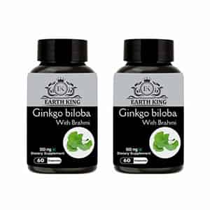 Earth King Ginkgo Biloba Capsule With Bramhi Extract - 500 Mg 60 Capsules (pack Of 2)