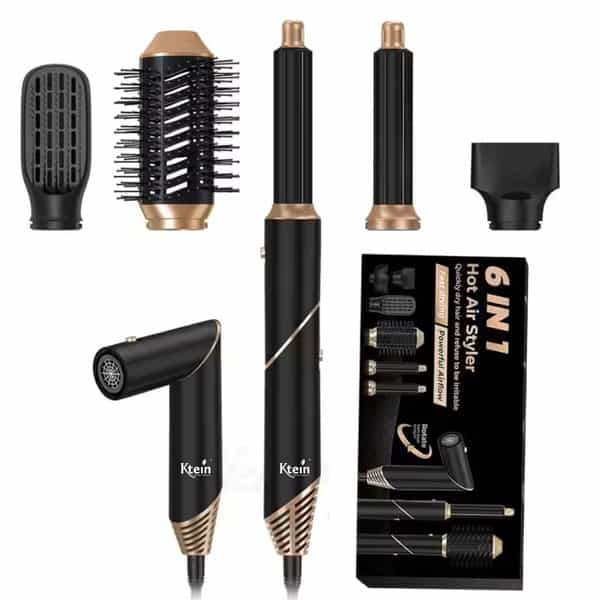 Ktein 6-In-1 Hot Air Hair Styler For Women| 1000W | Curler | Straigthner | Volumizr - 1 Unit
